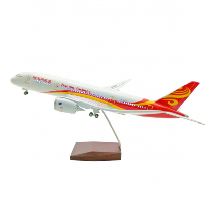 Best sell Boeing 787 Hainan Airlines LED aircraft model voice control passenger resin airplane model 1:130 43CM