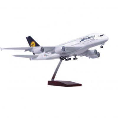 Hot Customize Lufthansa Airbus A380 LED airplane model voice control passenger aircraft model 1:160 46cm