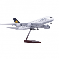 Hot Customize Lufthansa Airbus A380 LED airplane model voice control passenger aircraft model 1:160 46cm