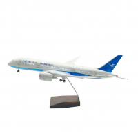 Best sell Boeing 787 Xiamen Airlines LED aircraft model voice control passenger resin airplane model 1:130 43CM