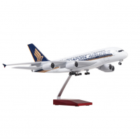 Hot Customize Singapore Airlines Passenger A380  LED airplane model voice control passenger aircraft model 1:160 46cm