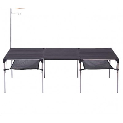 high quality Outdoor camping table portable folding table aluminum alloy barbecue geometry picnic table