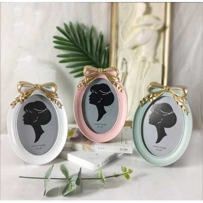 Italian Bow Retro European-style Houseware Creative Resin Craft Gift Storage Decoration 6 Inch Photo Frame