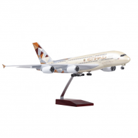 Hot Customize Etihad Airways Airbus A380 LED airplane model voice control passenger aircraft model 1:160 46cm